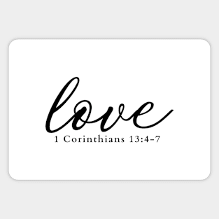 Love 1 Corinthians 13:4-7 Magnet